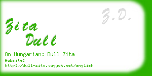 zita dull business card